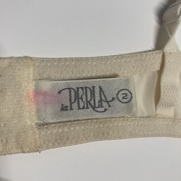 La Perla Floral Applique Embroidered Strap Underwire Demi Bra Sheer Unlined 34B - Picture 5 of 14